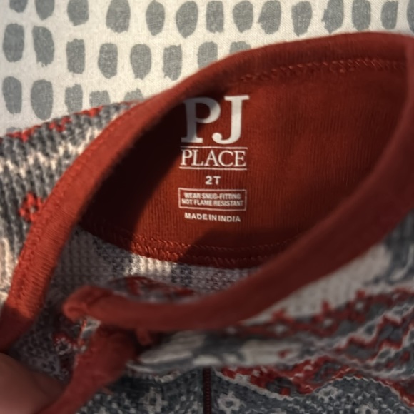 Boys Christmas Pajama Jumpsuit Pair - Picture 4 of 5